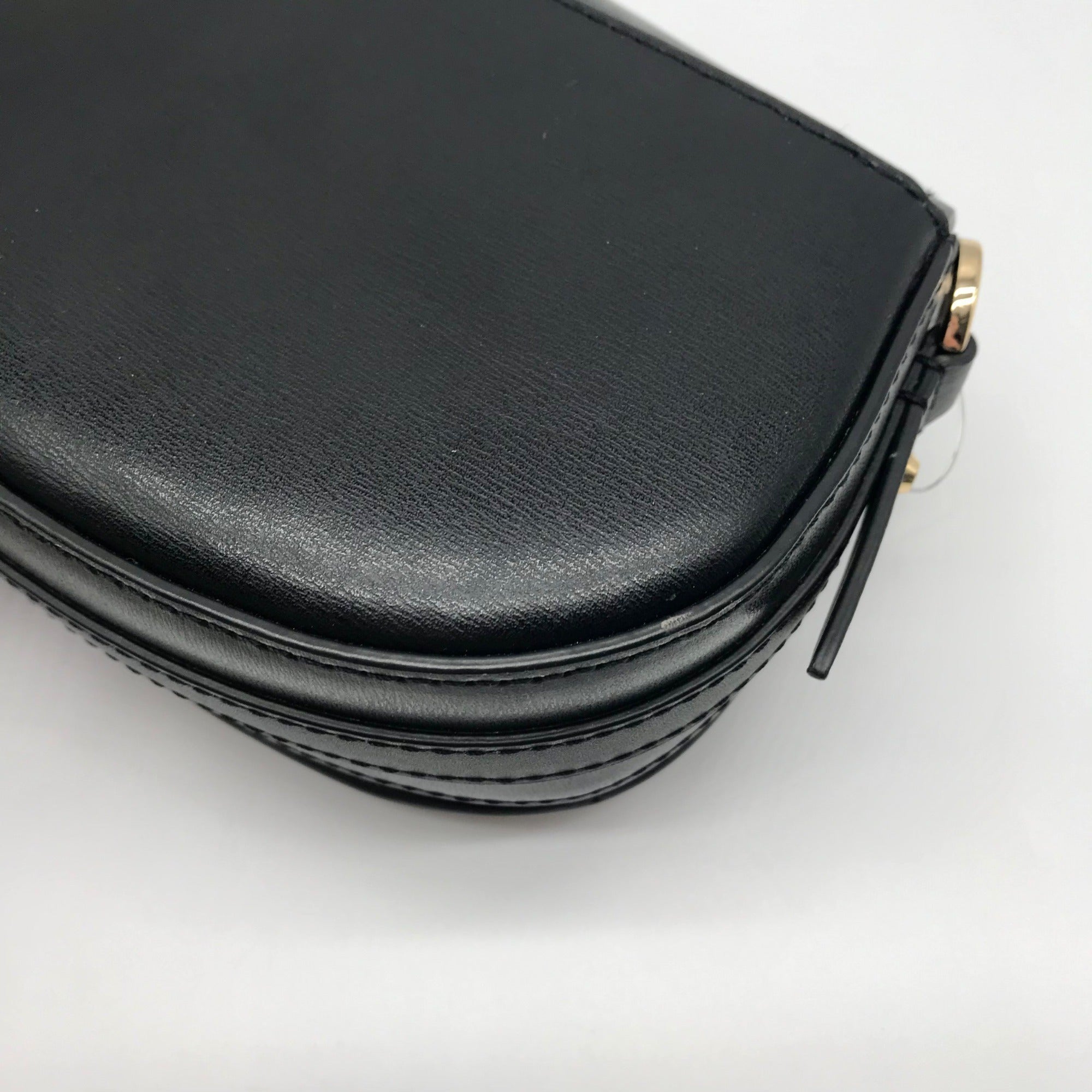 Michael Kors Black Leather Small Mila Sling Messenger Bag