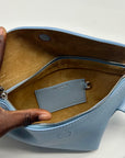 Alexander Mcqueen Blue Leather Shoulder Bag