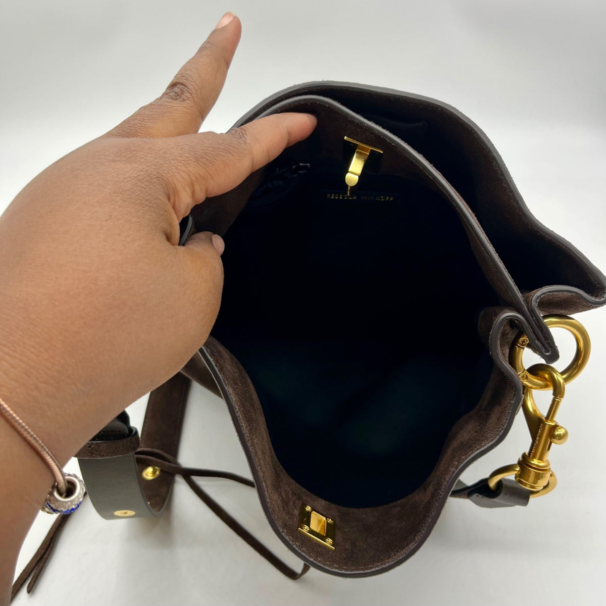 Rebecca Minkoff Brown Suede Shoulder Bag