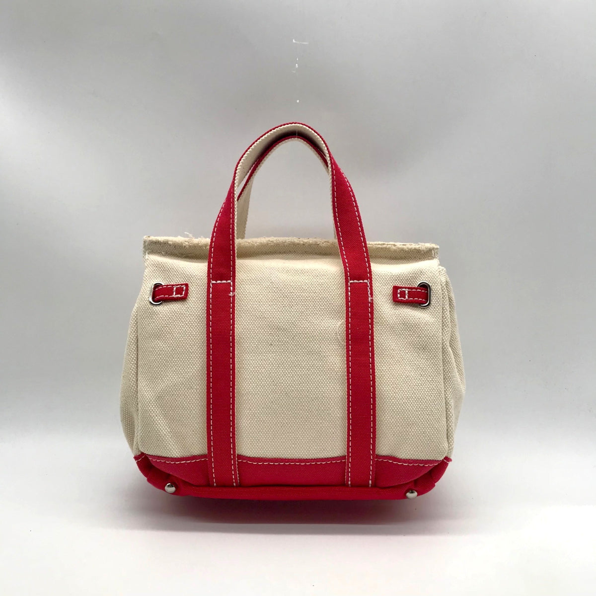 Sunwin Beige And Red Colorway Tote Bag