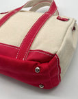 Sunwin Beige And Red Colorway Tote Bag