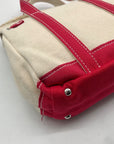 Sunwin Beige And Red Colorway Tote Bag