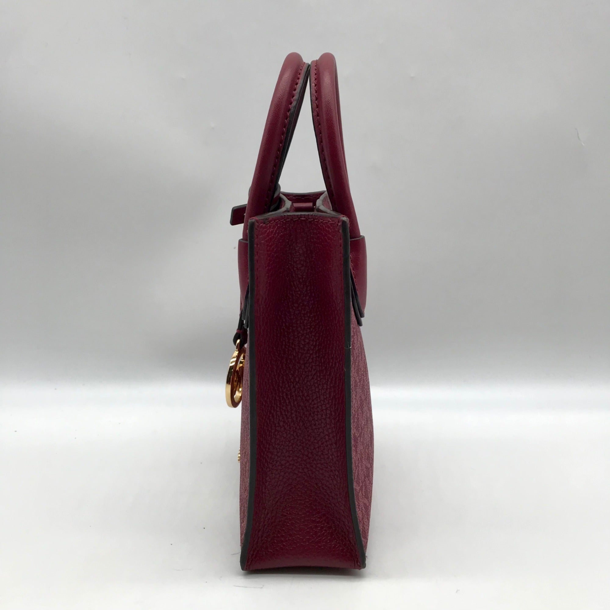 Michael Kors Dark Cherry Monogram Mini Mercer Crossbody Bag