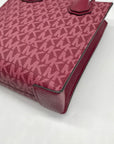 Michael Kors Dark Cherry Monogram Mini Mercer Crossbody Bag