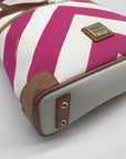 Dooney & Bourke Fuchsia Coated Canvas Chevron Crossbody Bag