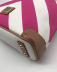 Dooney & Bourke Fuchsia Coated Canvas Chevron Crossbody Bag