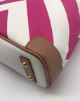 Dooney & Bourke Fuchsia Coated Canvas Chevron Crossbody Bag