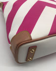 Dooney & Bourke Fuchsia Coated Canvas Chevron Crossbody Bag