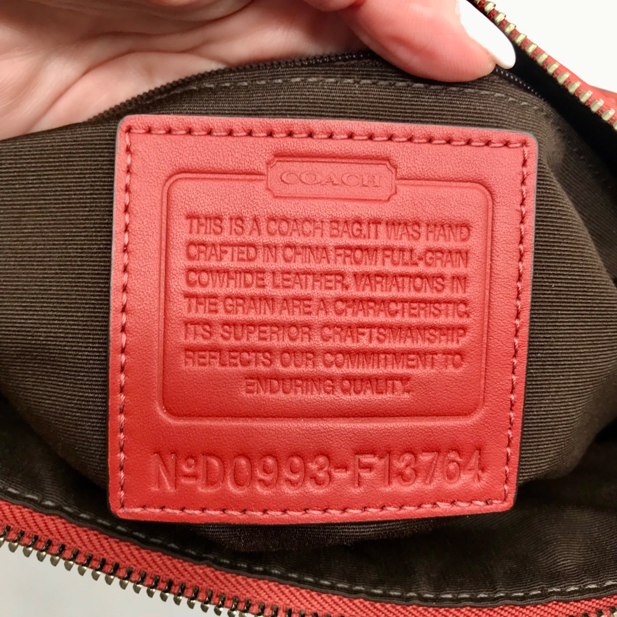 Coach Orange Leather Vintage Soho Shoulder Bag F13764