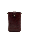 Patricia Nash Cognac Mini Tooled Leather Crossbody Bag