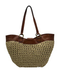 Patricia Nash Tan Woven Raffia Handbag