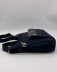 Longchamp Black Nylon Planetes Crossbody Bag