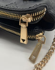 Guess Black Embossed Double Zip Bea Crossbody