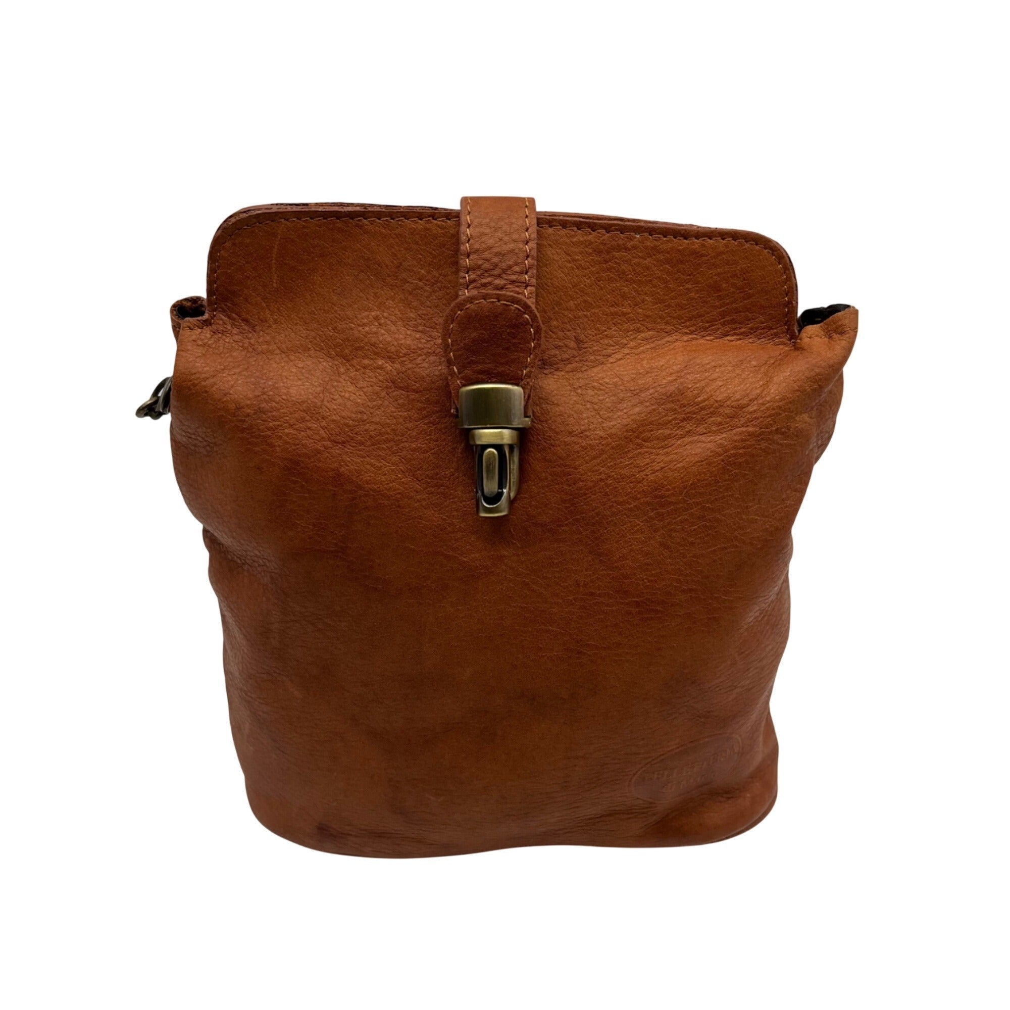 Pelletteria Di Mario Brown Leather Crossbody Bag