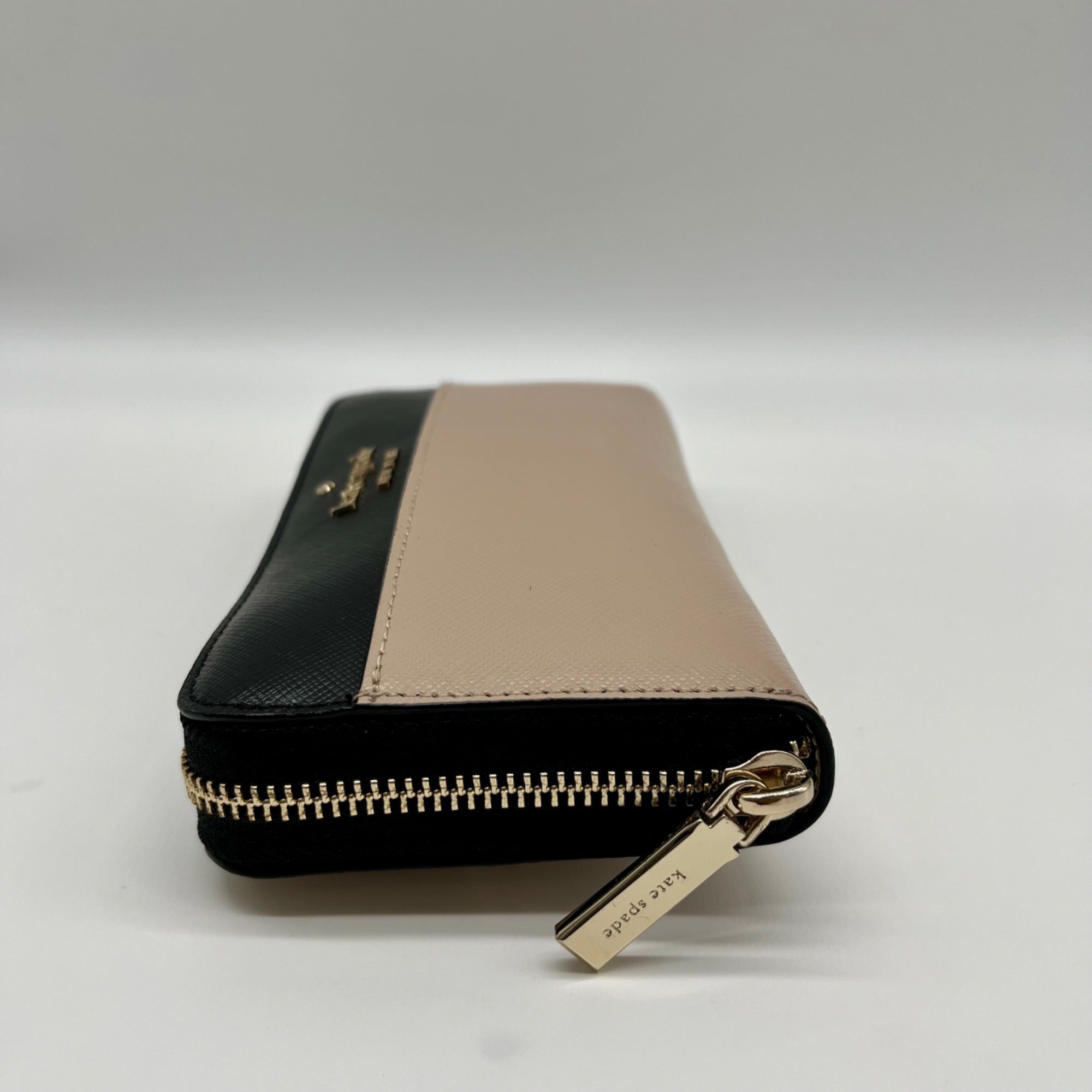 Kate Spade Beige &amp; Black Staci Colorblock Large Continental Wallet