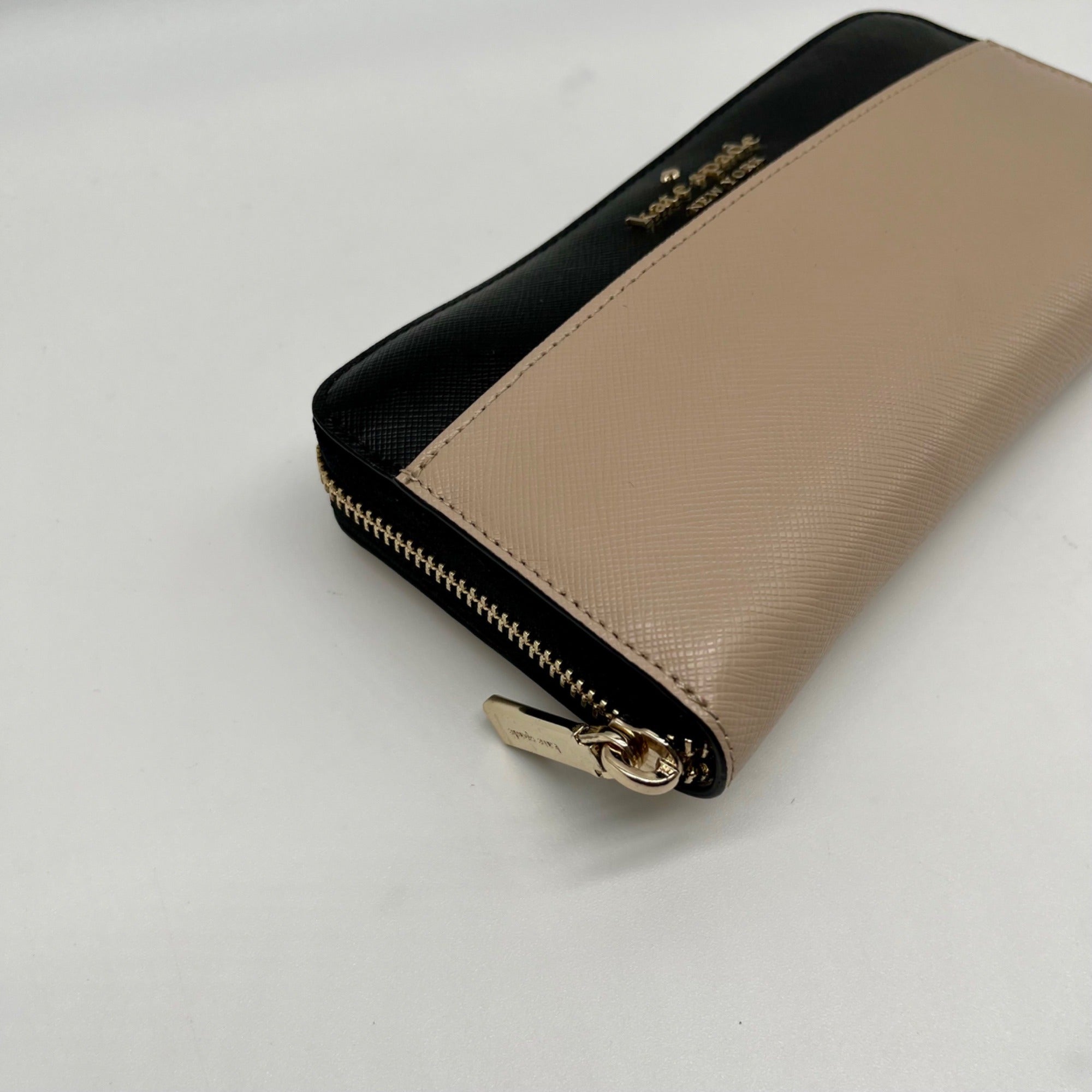 Kate Spade Beige &amp; Black Staci Colorblock Large Continental Wallet