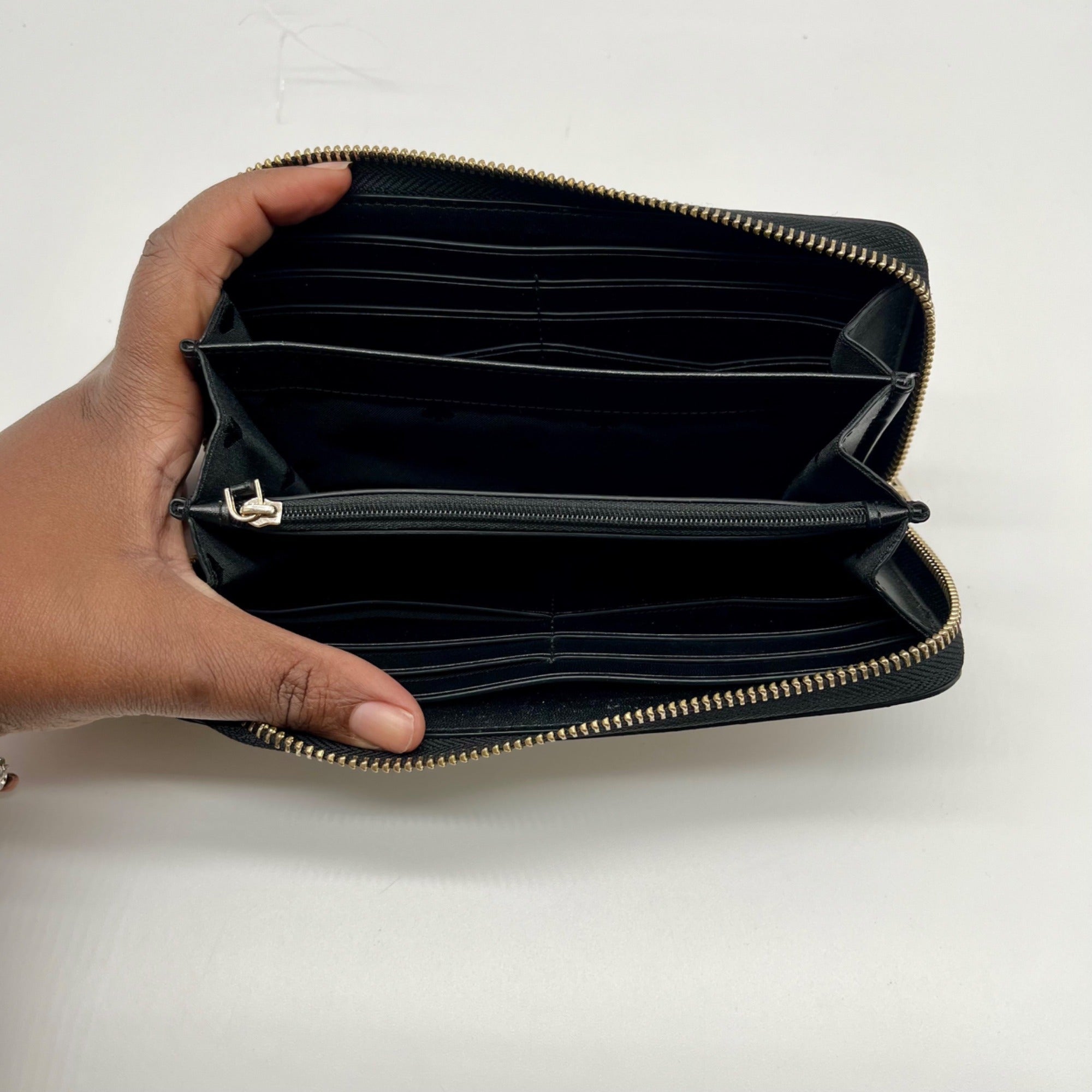 Kate Spade Beige &amp; Black Staci Colorblock Large Continental Wallet