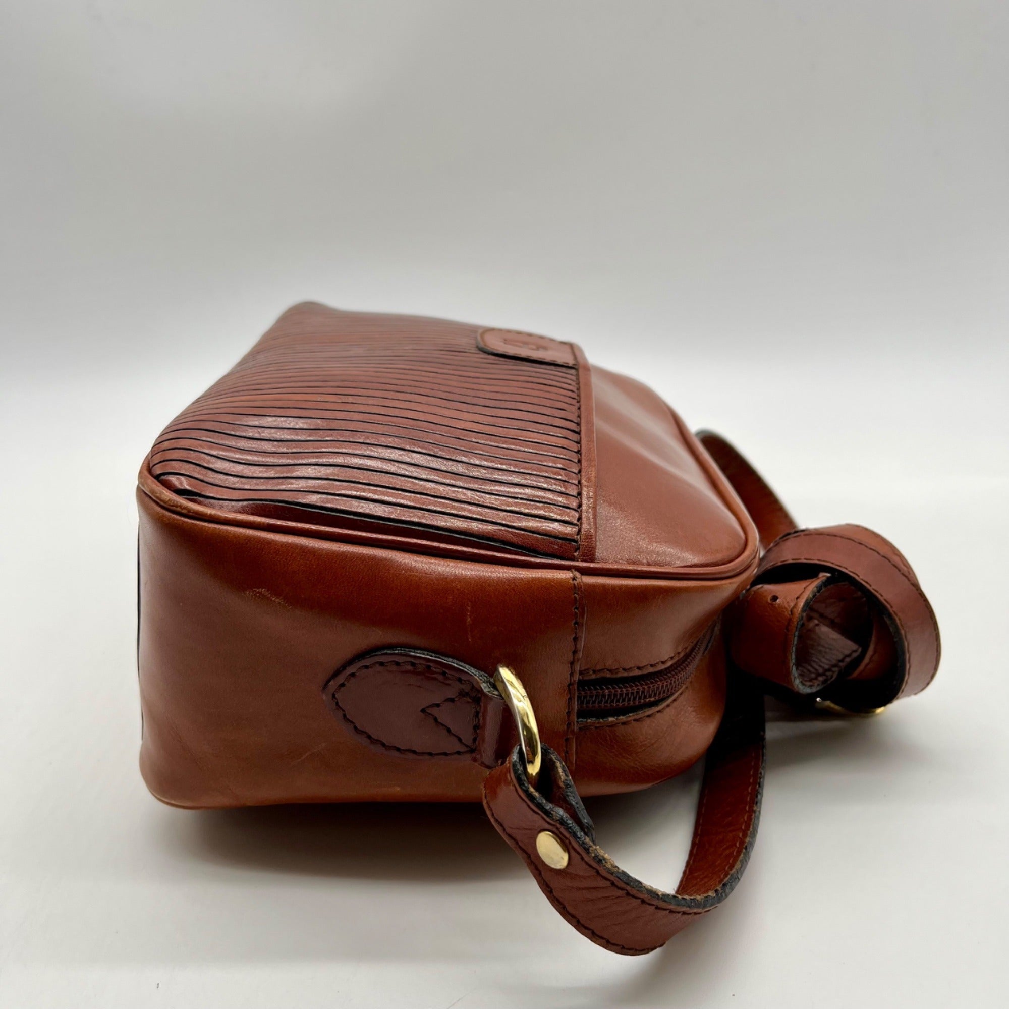 Etienne Aigner Brown Leather Crossbody Bag