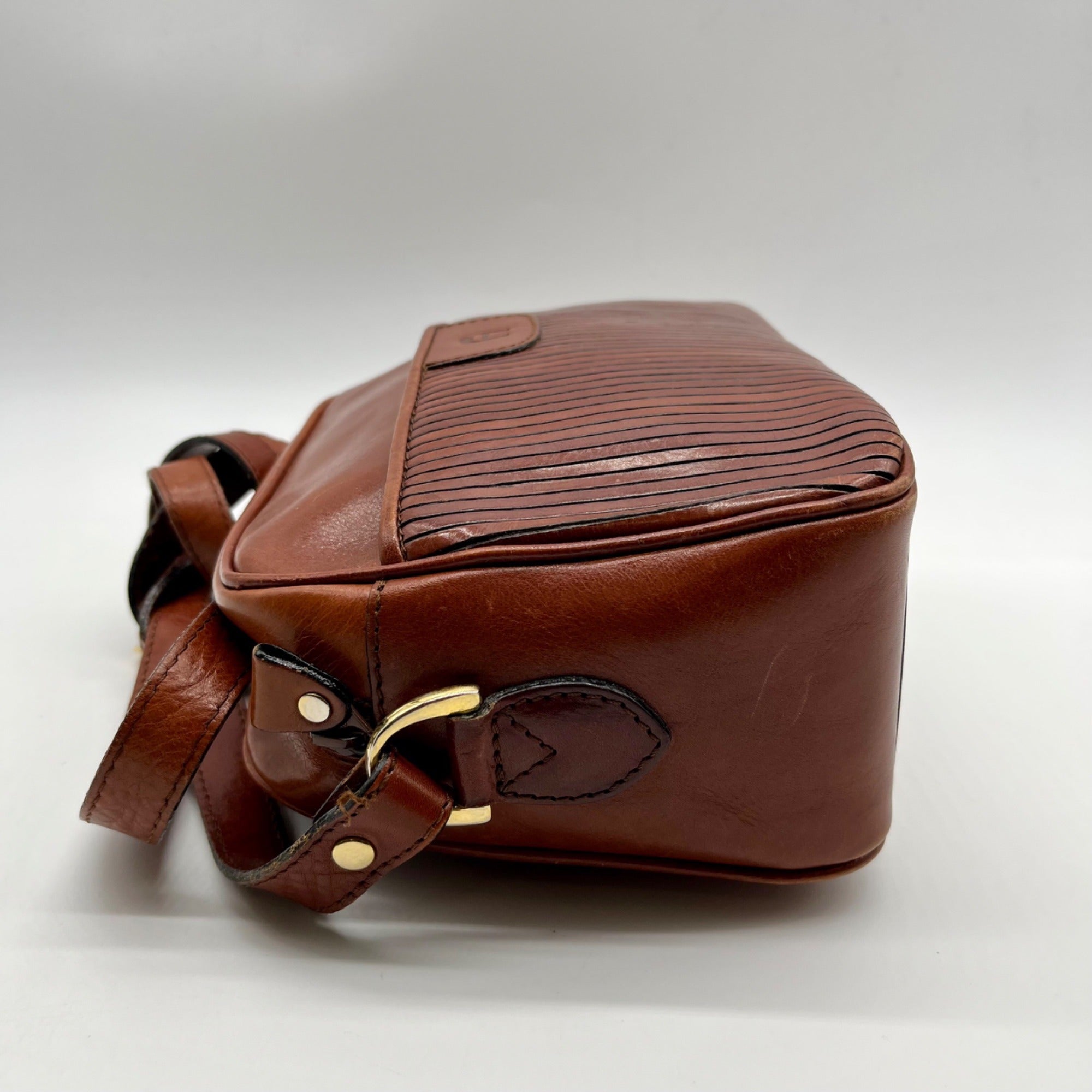 Etienne Aigner Brown Leather Crossbody Bag