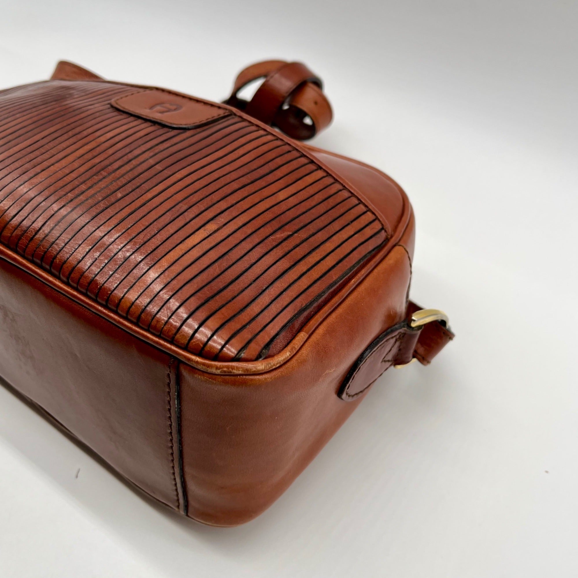 Etienne Aigner Brown Leather Crossbody Bag