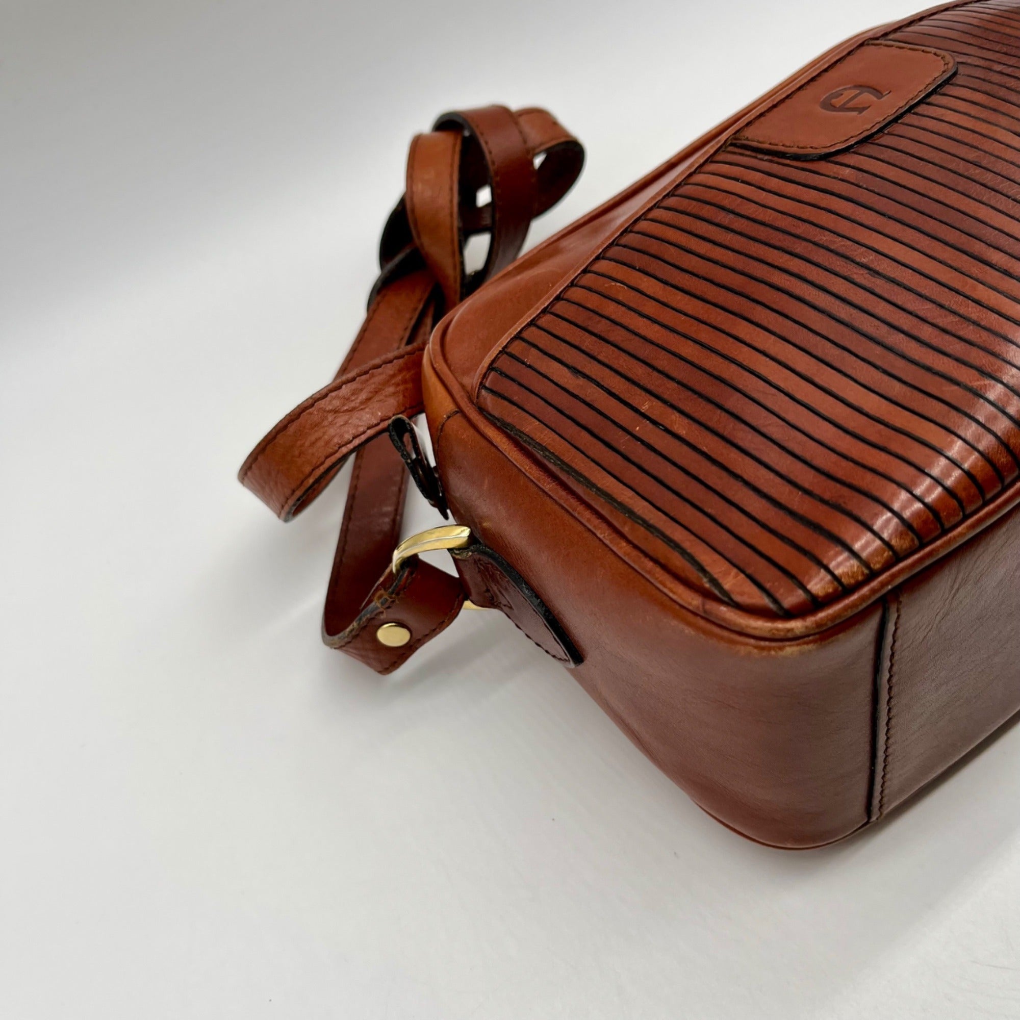 Etienne Aigner Brown Leather Crossbody Bag