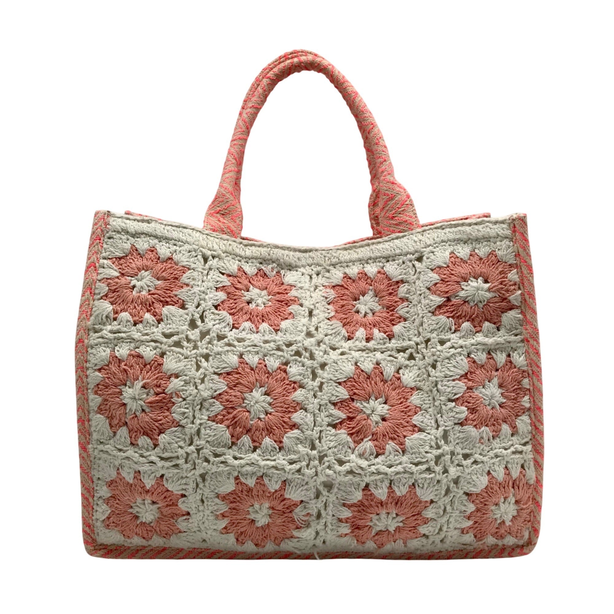 Pink Chevron Pattern Tote Bag