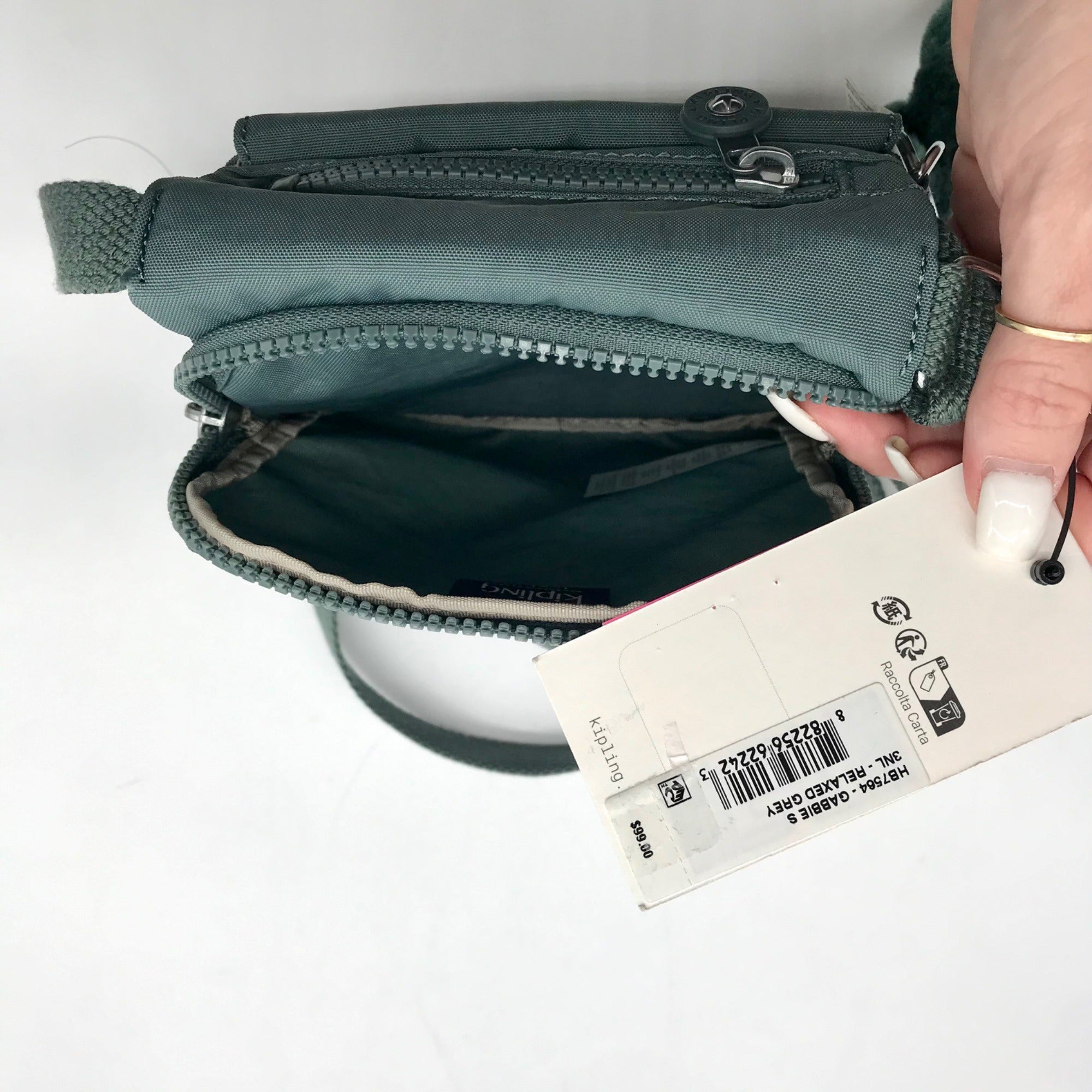 Kipling Relaxed Teal Nylon Eldorado Crossbody Bag