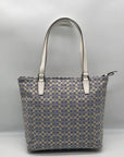Coach Blue Signature C Monogram Canvas Stripe Tote Bag F28927
