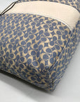 Coach Blue Signature C Monogram Canvas Stripe Tote Bag F28927