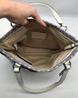 Coach Blue Signature C Monogram Canvas Stripe Tote Bag F28927