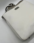Micheal Kors Bedford White Pebbled Leather Crossbody