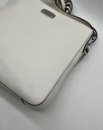 Micheal Kors Bedford White Pebbled Leather Crossbody
