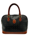 Pollini Monogram Print Pebbled Leather Wallet And Reversible Handbag