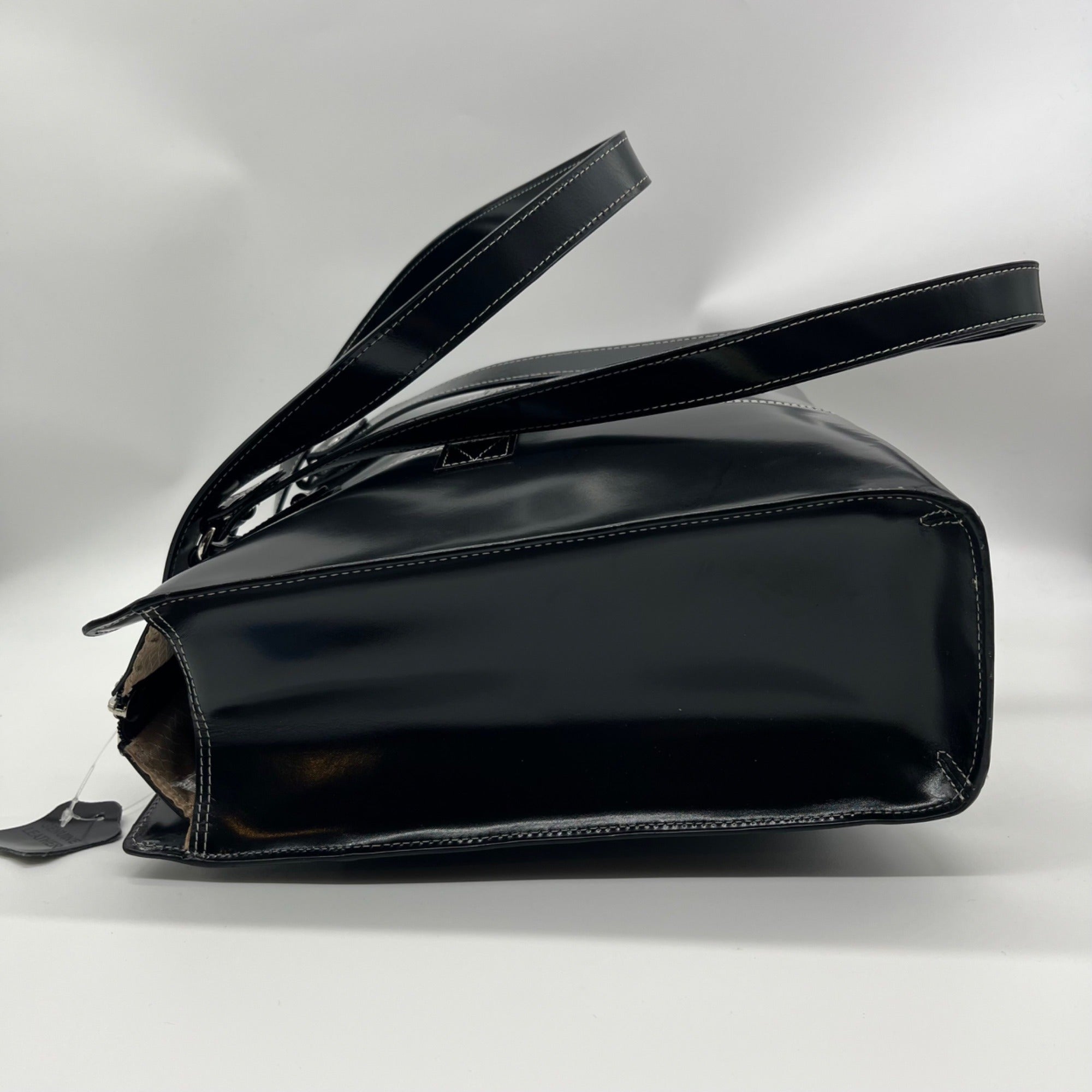 McKlein Joilet Black Leather Laptop Tote