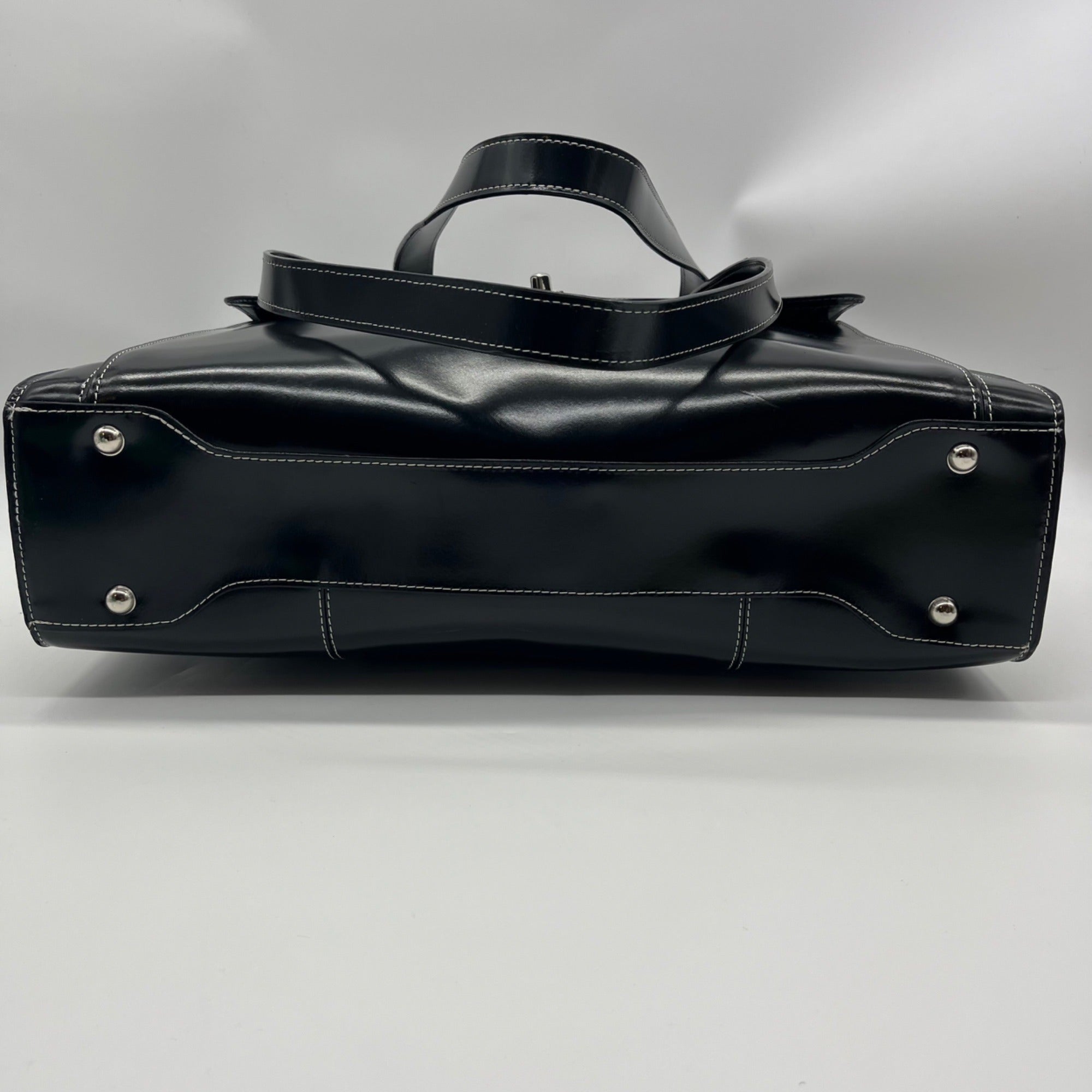 McKlein Joilet Black Leather Laptop Tote