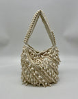 Antik Kraft White Meera Beaded Shoulder Bag