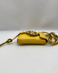 Tory Burch Yellow Leather Miller Nano Crossbody Bag