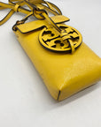 Tory Burch Yellow Leather Miller Nano Crossbody Bag