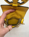 Tory Burch Yellow Leather Miller Nano Crossbody Bag