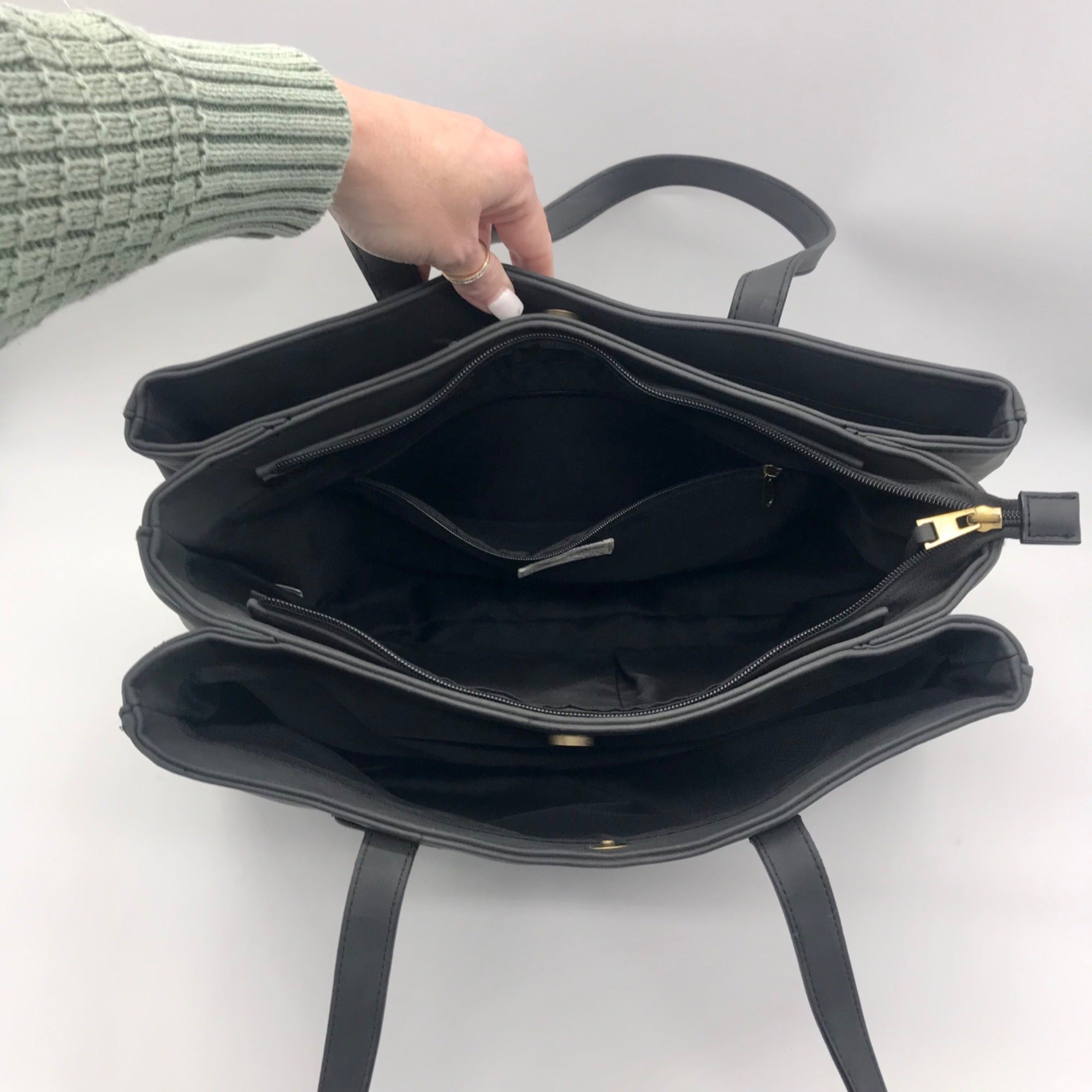 Universal Thread Black Nylon Tote Bag