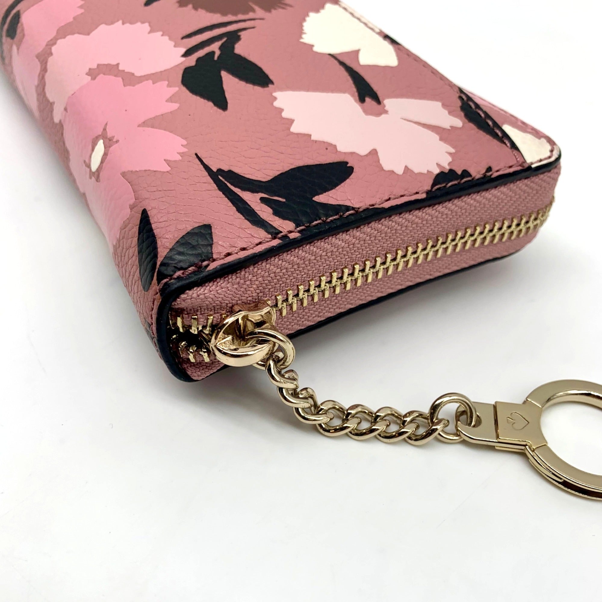 Kate Spade Briar Lane Gala Pink Floral Pebbled Leather Neda Wallet