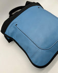 Turtle Ridge Blue Leather Crossbody Bag