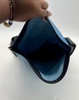 Turtle Ridge Blue Leather Crossbody Bag