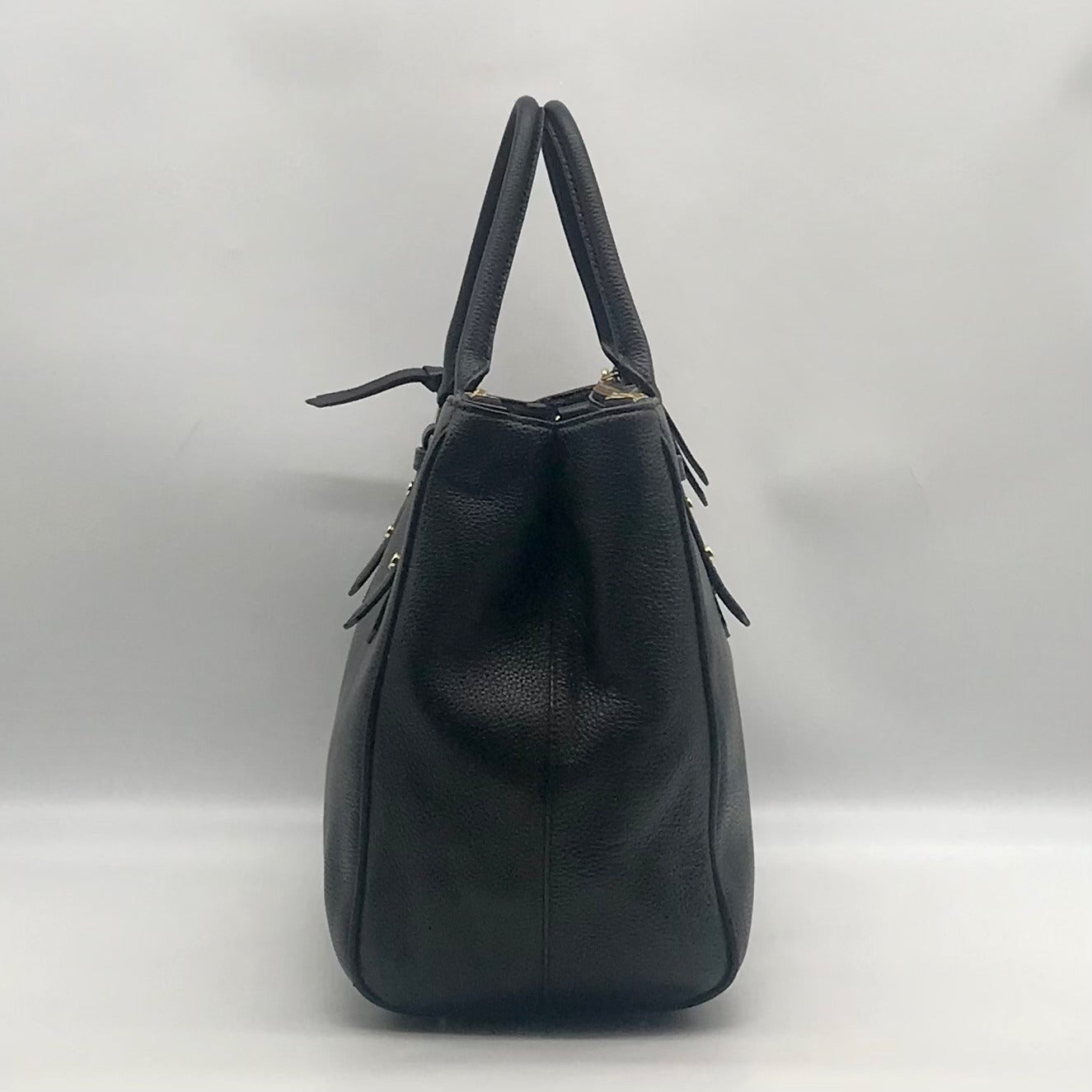 Kate Spade Black Pebbled Leather Leighann Mulberry Street Convertible Satchel