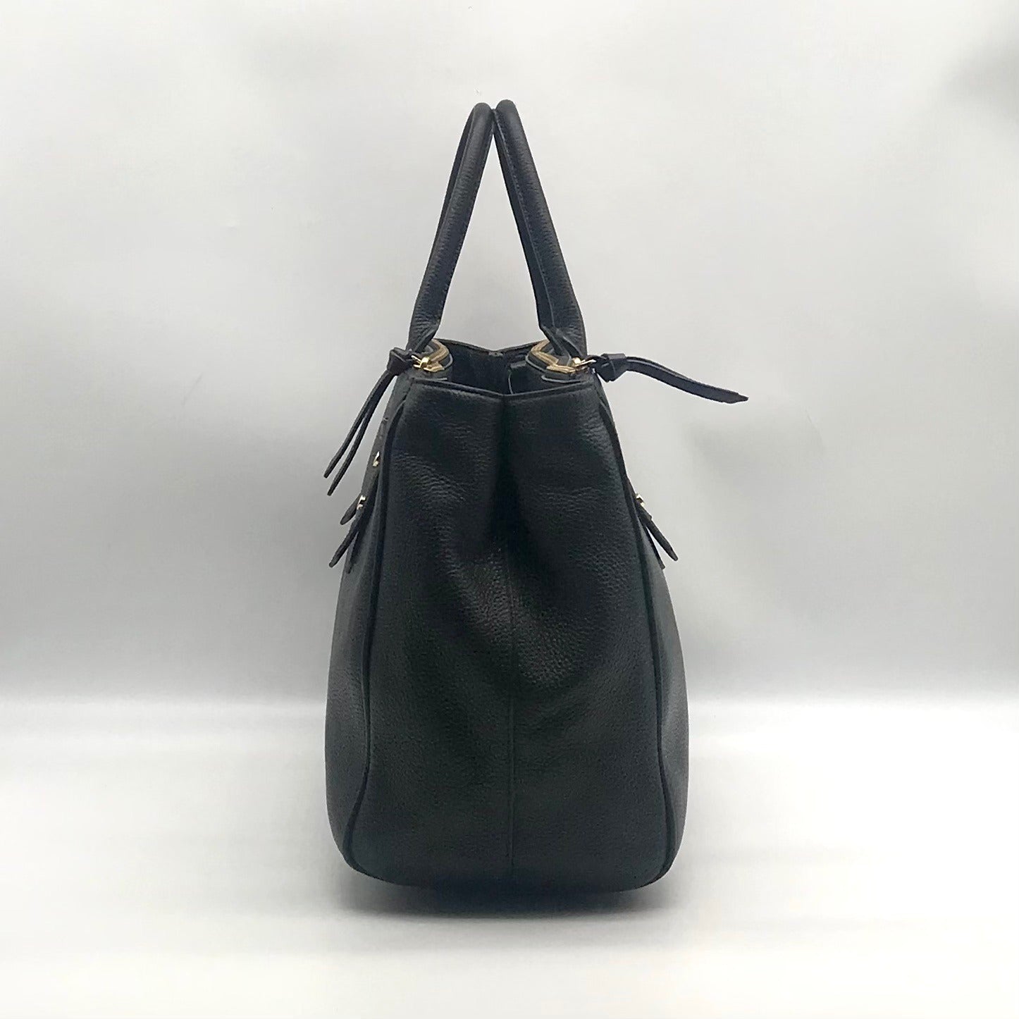 Kate Spade Black Pebbled Leather Leighann Mulberry Street Convertible Satchel