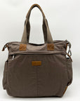 Tsd Brand Brown Urban Light Fabric Tote Bag