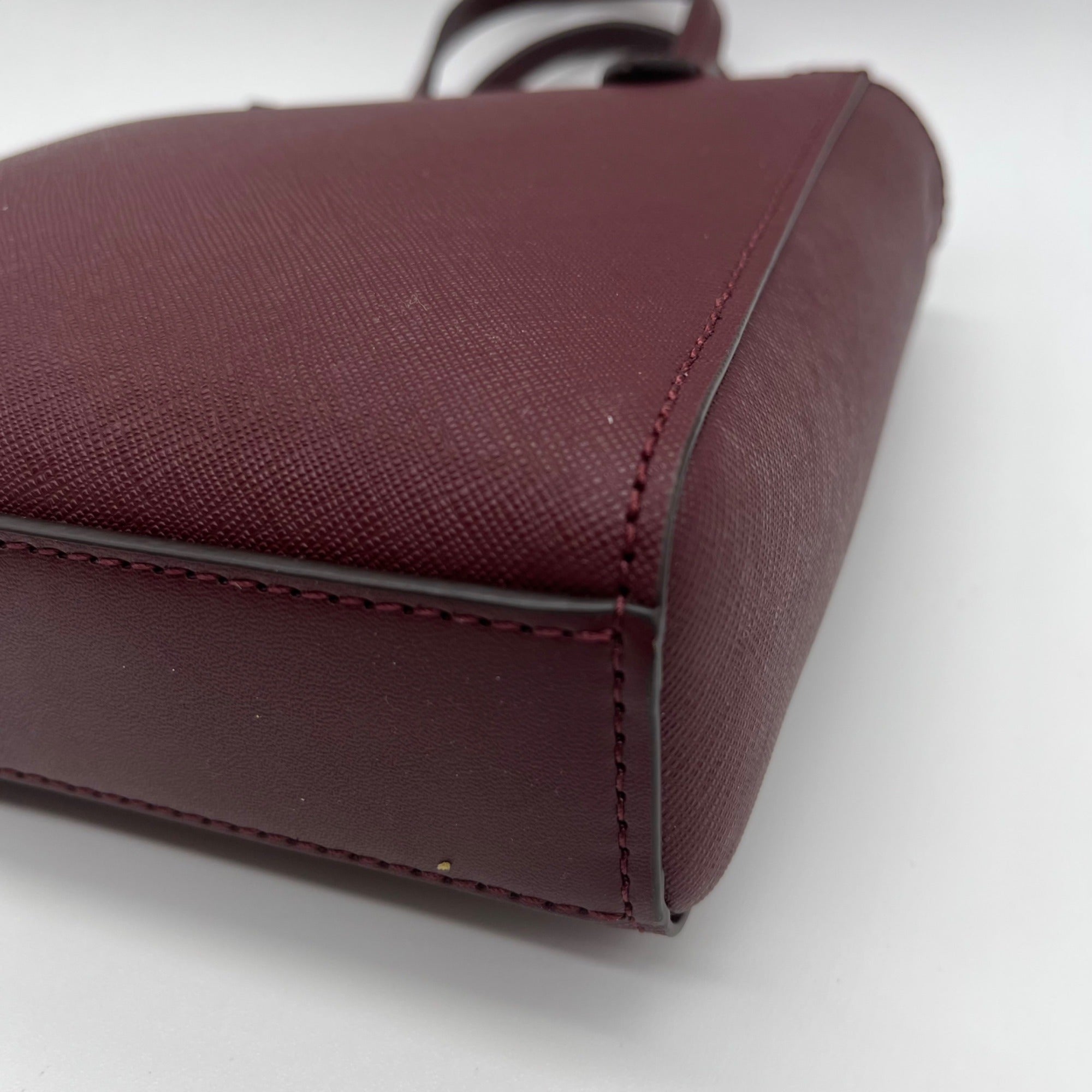 Michael Kors Burgundy Saffiano Leather Crossbody Bag