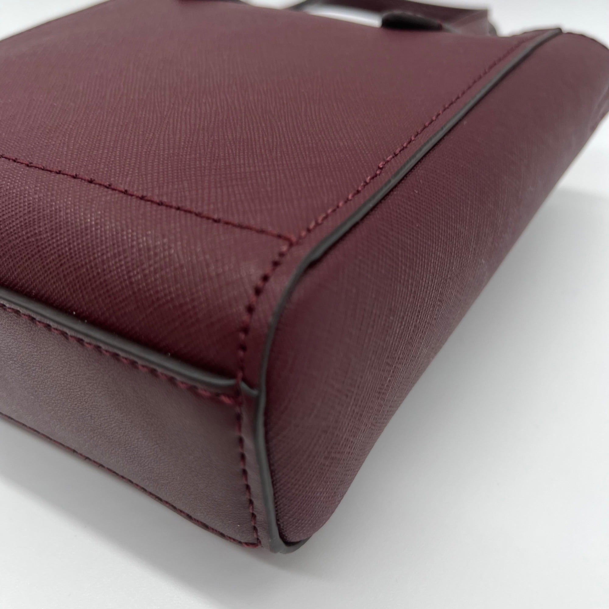 Michael Kors Burgundy Saffiano Leather Crossbody Bag