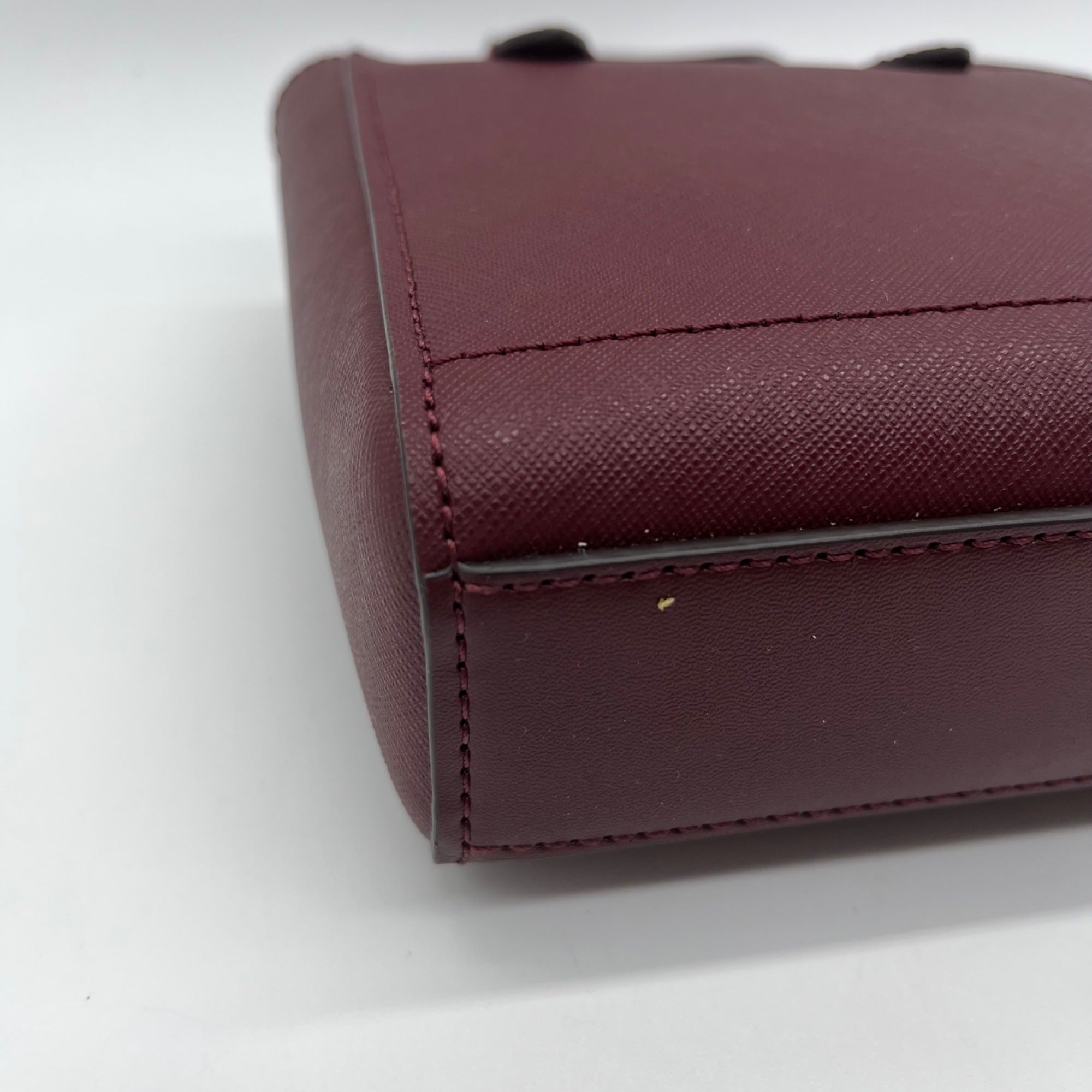 Michael Kors Burgundy Saffiano Leather Crossbody Bag