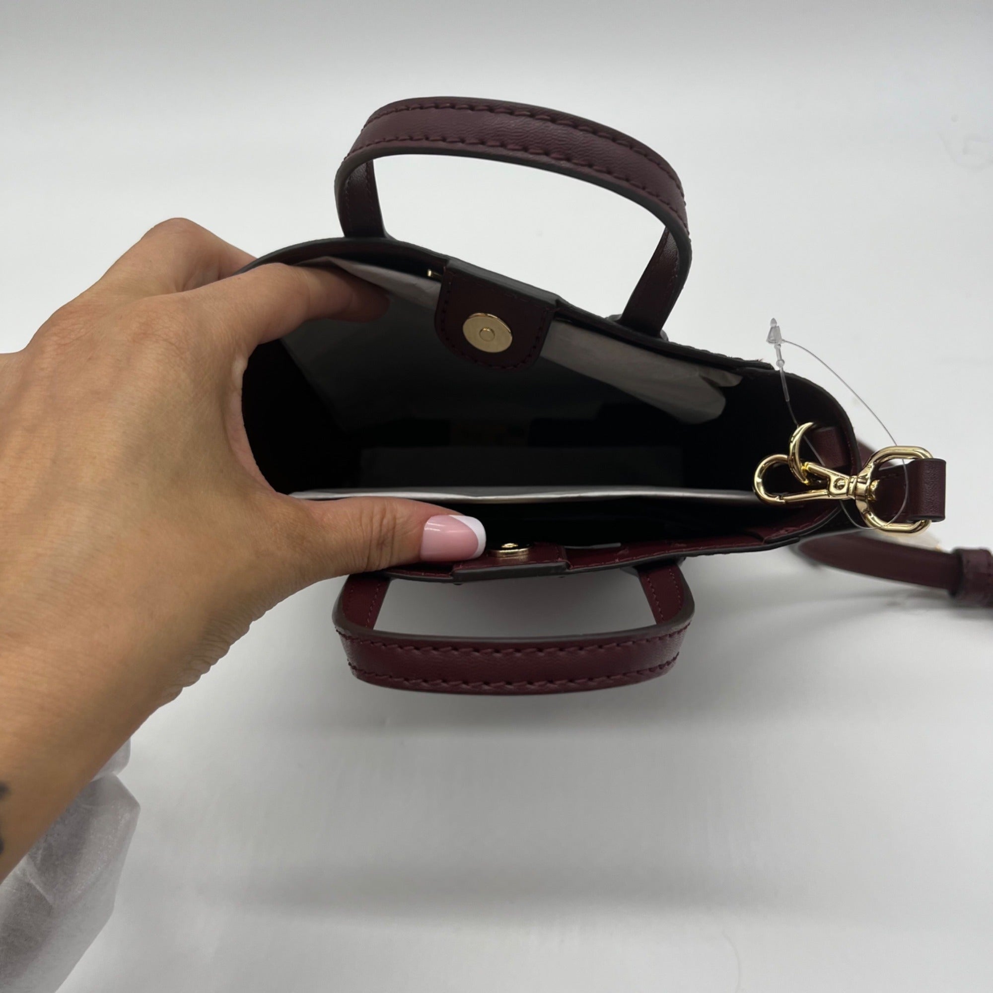 Michael Kors Burgundy Saffiano Leather Crossbody Bag